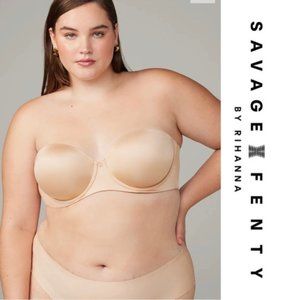 Savage X Fenty | "Honey Nude" Microfiber Strapless Bra | Size 40DD